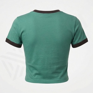 Camiseta Corta para Mujer, Estilo Crop Top, Lisa, de Algodón, Manga Corta, Alta Calidad, Nuevo Estilo, Superventas - Product Image 2