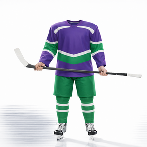 Maillot de hockey sur glace personnalisé en polyester respirant, sublimé, grandes tailles, tenue d'équipe - Product Image 4