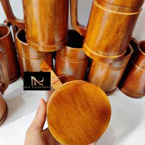 MN EXPORTS Luxury Wooden <b>Mugs</b> Classic Eco-Friendly Microwave Safe Home Drinkware for Wedding & Office Use - Product Image 6