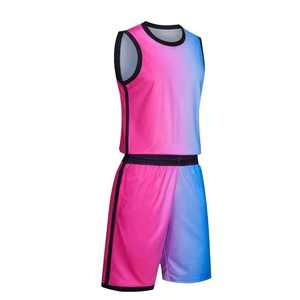 Ensemble d'uniformes de basketball sans manches à col en V, séchage rapide, respirant, polyester/coton, taille élastique, logo personnalisé sur le devant, maillot d'équipe - Product Image 1