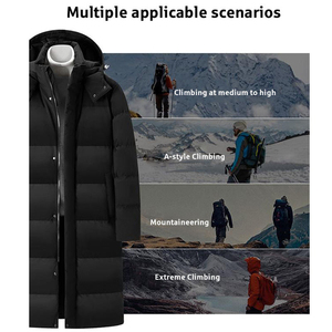 <b>Men's</b> <b>Long</b> Puffer <b>Coat</b> Hooded Winter Jacket Thick Waterproof Warm Overcoat - Product Image 6