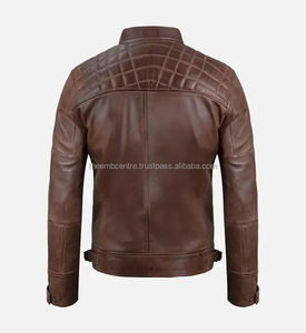 Chaqueta de cuero de diseño premium de alta calidad para hombre Última moda Ajuste regular con cuello alto para chaqueta de invierno para hombres - Product Image 6