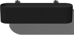 Jardinière moderne Art Déco biodégradable légère et durable en résine avec trou de drainage et supports en acier galvanisé - Product Image 4