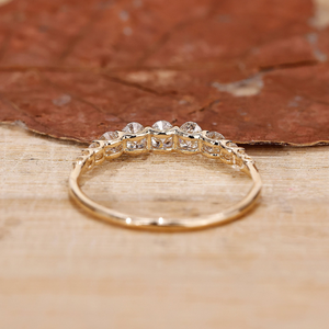 Oval Cut Moissanite Wedding Band Dainty Gold Stacking <b>Ring</b> Minimalist Elegant Anniversary <b>Ring</b> for Women - Product Image 3