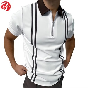 Ensemble décontracté 2 pièces pour homme : Polo zippé 1/4 à manches longues et pantalon de survêtement athlétique - Product Image 1