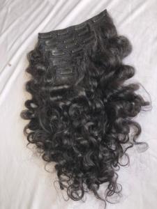 Extensions de cheveux naturels bouclés 100% vierges indiens Remy, lot de 5/7 pièces, 200 grammes, noir, pour femmes - Product Image 4