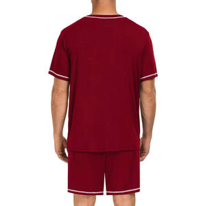 Conjunto de Verano Casual para Hombre de 2 Piezas, Pantalones Cortos de Poliéster Lavado y Camiseta de Manga Corta Transpirable, Tallas XL, XXS, XS - Product Image 2