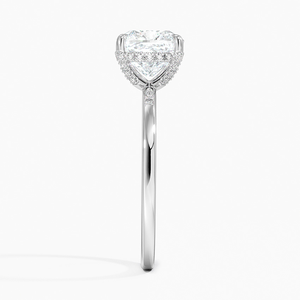 Elegante Anillo de Plata de Ley 925 con Moissanita Corte Cojín, Regalo de Aniversario Nupcial de Lujo para Mujer - Product Image 2