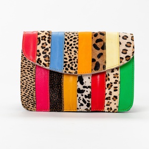 Large Capacity Casual Fashionable malty color Genuine Cowhide Leather Crossbody <b>Shoulder</b> Bag Patchwork Design Single <b>Strap</b> - Product Image 2