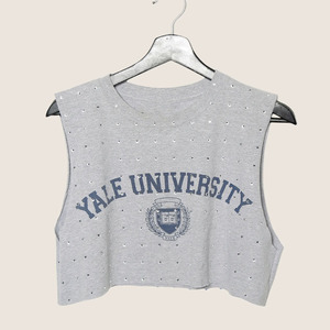 High Quality Wholesale Women's Luxury Rhinestone Embroidery Crop Tank <b>Top</b> Custom Sleeveless Skinny Fit Streetwear Sparkly <b>Top</b> - Product Image 4