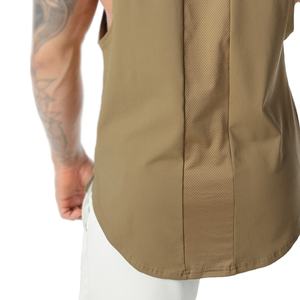 Camiseta sin mangas de verano para hombre, chaleco muscular informal con decoración de agujeros, malla transpirable para transferencia de humedad para ropa de gimnasio - Product Image 5