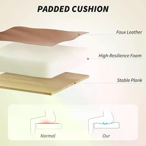 Sedia da Ufficio Ergonomica con Comoda Pelle Sintetica e Meccanismo di Regolazione Maniglia in Nylon PU, Spedizioni Lunedì-Venerdì - Product Image 6