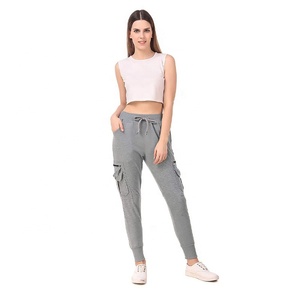 2025 gran oferta ropa deportiva pantalones Casual invierno mujer gimnasio pantalones de chándal gimnasio mujeres Joggers pantalones mujeres señoras Cargo pantalón para la moda - Product Image 5