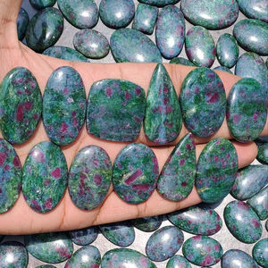 Best Quality AAA Grade Handmade Ruby Kyanite Cabochon Mix Shape Third Party Certified Designer Green Jasper Gemstone Jewelry - Product Image 1