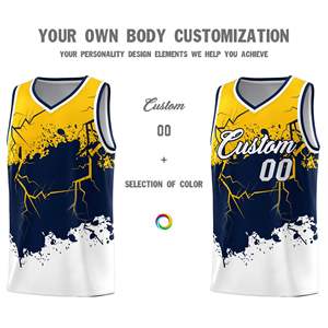 Uniformes de Baloncesto sin Mangas, Transpirables, Antibacterianos, con Estampado Tie-Dye, Tallas Grandes, 100% Poliéster, de Buena Calidad de Fábrica, en Oferta - Product Image 3