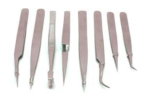 Pinces de bijoutier universelles suisses de haute qualité, micro-pinces, instruments de précision, lot de 8, certifiées CE - Product Image 3