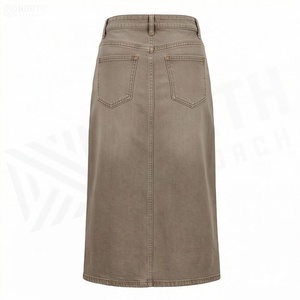 Jupe crayon en satin taille haute pour femme, longueur mi-mollet, style japonais, couleur unie, décontractée, avec poches, coupe confortable, toutes saisons - Product Image 2