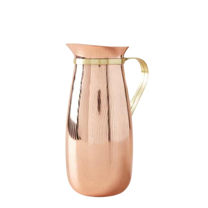 Handcrafted Pure Copper Water <b>Jug</b> with Floral Embossed Design Health Benefits Copper Pitcher for Home & Restaurant Tableware - Product Image 2