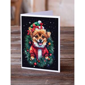 Lunatique A7 Taille 5x7 Cartes Vierge Paquet de 8 Cartes de Voeux de Noël avec Enveloppes pour Amoureux de Poméranie - Product Image 2