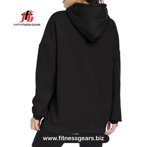 Sudadera con Capucha Extra Grande para Mujer, Color Sólido, Manga Larga, Tejido de Algodón Transpirable, Ropa de Otoño - Product Image 2
