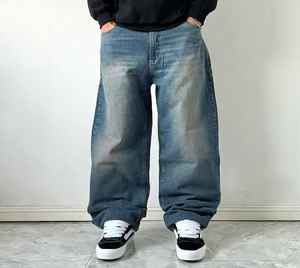 Jeans Baggy Personnalisés pour Hommes – Pantalons Amples et Surdimensionnés à Jambes Larges avec Coupe Droite en Denim Longueur Ras du Sol – Fabricant de Jeans Vintage pour Hommes - Product Image 1
