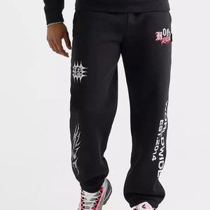 Conjunto Deportivo con Capucha para Hombre, Negro, con Logotipo Personalizado, Pantalones Deportivos con Estampado y Bolsillos Laterales, Ropa Deportiva de Otoño - Product Image 4