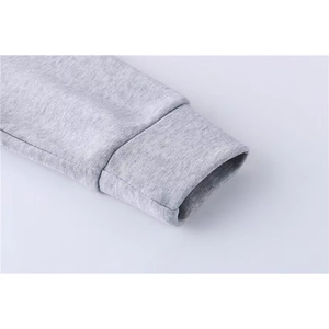 Sweat-shirts à capuche unisexes personnalisés avec logo brodé, en polaire polyester uni, coupe oversize pour hommes, vente en gros - Product Image 4