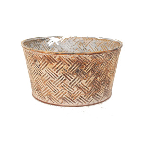 Pot de fleurs décoratif rond élégant avec un matériau métallique robuste pour l'arrangement des plantes de jardin - Product Image 2