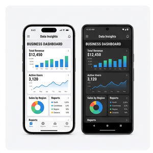 Application de visualisation de données Royalcraft – Tableaux graphiques, tableau de bord, outils d'analyse des données et d'analyse quantitative iOS/Android - Product Image 1