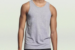 Camiseta sin mangas para hombre, color gris, algodón, cuello redondo, chaleco informal sin mangas - Camiseta interior básica personalizada al por mayor - Product Image 5