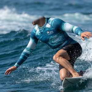 Rashguards MMA de haute qualité pour hommes, personnalisables, à séchage rapide, respirants, à manches courtes, pour le surf - Product Image 5
