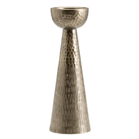 Support à bougie de qualité supérieure pour la décoration intérieure, finition laiton antique martelé, porte-bougie en aluminium coulé, fait main, personnalisé