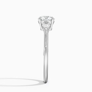 BOJ <b>Ring</b> 032 Round Cut 925 Silver Camellia Three Stone Diamond <b>Ring</b> 2ct D Color VVS1 Moissanite GRA Certified Low Price <b>Ring</b> - Product Image 3