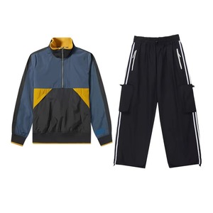 Premium Quality Custom Design Whole Nylon Windbreaker <b>Zipper</b> <b>Jacket</b> With Matching Pants Men's Tracksuit Breathable Men's Set - Product Image 6