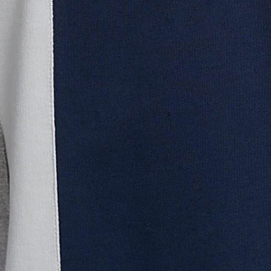 Men's <b>Navy</b> Blue O-Neck Short Sleeve T-Shirt Contrast Trim Color Blocked Casual Knitted Cotton Jersey Blank Design - Product Image 5