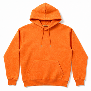 Sweat à capuche pour homme 100% coton lavé, coupe oversize, épaules tombantes, poches fonctionnelles, imprimé, grammage lourd, personnalisable, vente en gros - Product Image 3