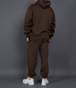 Custom <b>Men</b> <b>Baggy</b> Tracksuit Regular Fit Streetwear Set Lightweight Hoodie <b>Jogger</b> Pants Solid Eco-Friendly Embroidery Logo Private - Product Image 4