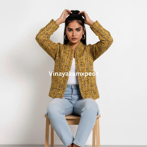 Chaqueta de Mujer Acolchada de Algodón con Estampado Floral y Bordado, Estilo Vintage, Reversible, Transpirable y Ecológica, Venta Caliente de Fábrica - Product Image 5