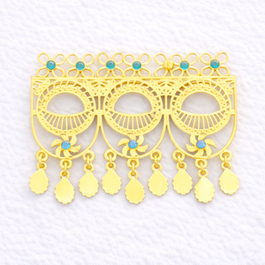 MOLL JEWELLERS - Joyería Vintage Chapada en Oro, Aleación Hecha a Mano, Ecológica, Impermeable, Elegante, con Perlas Brillantes, Mini Animales y Borlas - Product Image 1