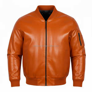 แจ็กเก็ตบอมเบอร์แฟชั่นผู้ชายหนังแนวสตรีทสูงระบายอากาศน้ำหนักเบาทนทานสำหรับใช้งานกลางแจ้งหรือลำลอง - Product Image 1
