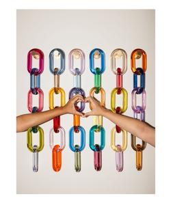 <b>Resin</b> Link Chain Art Decor Wall <b>Vase</b> Home Decorative Wholesale Supplier Epoxy <b>Resin</b> Wall Decorate Chain Custom Size - Product Image 1