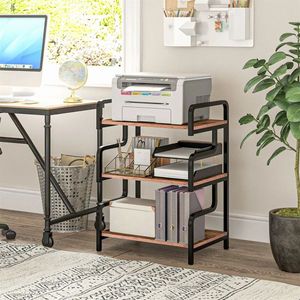 Free Standing 3-Tier Metal Printer Stand Premium Shelving Unit for Home or Office Storage - Product Image 5
