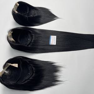 Prix usine de haute qualité 100% vietnamien Remy cheveux noir os perruque droite pas d'enchevêtrement pas de nœuds grand Stock brut groupé - Product Image 6