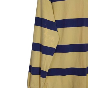 Chemise décontractée pour homme à manches longues, en tricot uni 100 % coton respirant, coupe classique, avec col bleu et jaune - Product Image 3