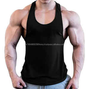 Custom logo Fitness Sports Wholesale <b>Men</b> Cotton Stringer Y Back Workout Sports Gym Bodybuilding Tank <b>Tops</b> - Product Image 6