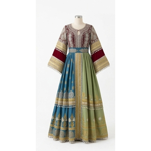Traditional Handmade Afghan Kuchi <b>Dress</b> Wedding Ethnic Clothing <b>Dress</b> High Quality Silk Material Vintage Afghan Kuchi <b>Dress</b> - Product Image 2