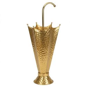 Nouveau porte-parapluie classique en métal, finition laiton antique, structure autoportante, capacité unilatérale, décoration intérieure - Product Image 4
