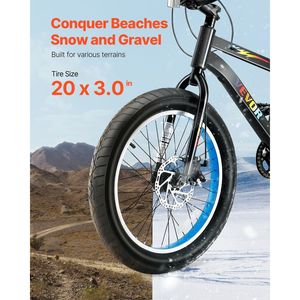 จักรยานเสือภูเขาเหล็กกล้าคาร์บอน20นิ้วสำหรับ Shimano 7 SPEED และดิสก์เบรกคู่ - Product Image 5