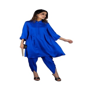 Trajes Salwar para Mujer, Diseño Btida, Lehenga Anarkali, Estilo Boho, Lino Antiarrugas, Casual, con Bordado Intenso y Pedrería - Product Image 1
