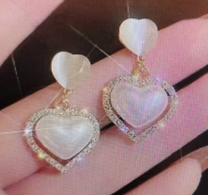 Pendientes de Botón en Forma de Corazón con Moissanita, Plata 925, Chapados en Oro de 18K, Joyería Minimalista Romántica para Mujer, Aniversario - Product Image 3